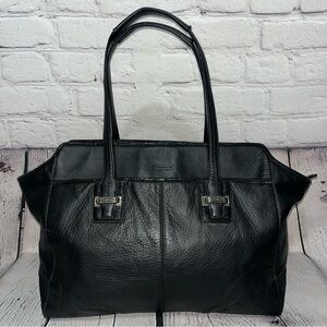 Vintage Y2K Coach Taylor Alexis Black Leather Carryall Bag